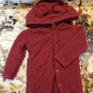 Kickee Pants Quilted hooded snap coverall